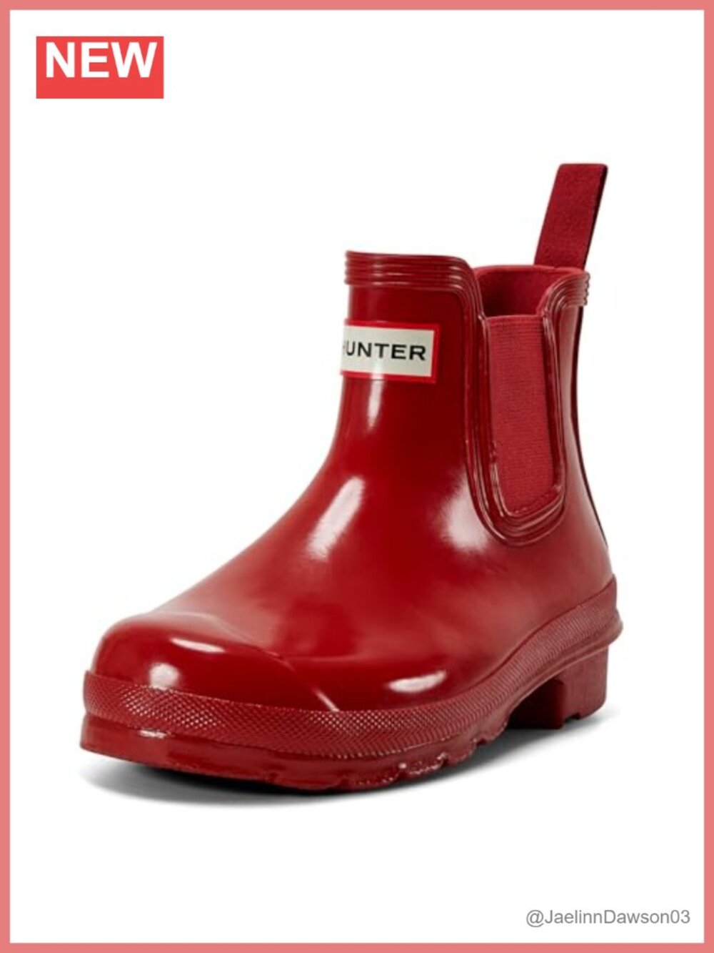 Hunter Waterproof Pull-On Chelsea Rain Boots Vulcanized Rubber